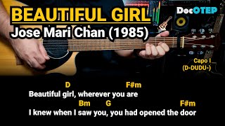 Beautiful Girl  Jose Mari Chan 1985 Easy Guitar Chords Tutorial with Lyrics [upl. by Boote]