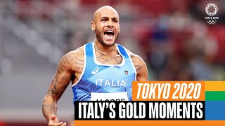 🇮🇹 🥇 Italys gold medal moments at Tokyo2020  Anthems [upl. by Lynelle240]