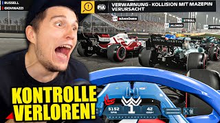 Innerhalb von 5 Sekunden in die Bande gecrasht  F1 2021 mit Lenkrad [upl. by Banebrudge784]