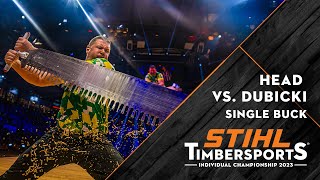 Best Single Buck performance at the STIHL TIMBERSPORTS® Individual Championship 2023 [upl. by Yragerg]