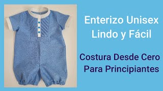 809 Como hacer ENTERIZO PARA BEBE Costura Fácil y Paso a Paso [upl. by Suhploda171]