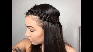 EASY BRAIDED HAIRSTYLES TO GET BANGS OUT OF FACE [upl. by Assej981]