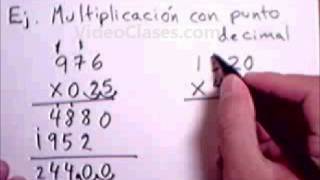 Ejercicios multiplicaciones con punto decimal [upl. by Nova]