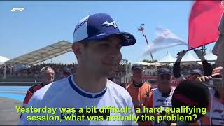 Esteban Ocon FrenchGP drivers parade interview with English subs [upl. by Yttap]