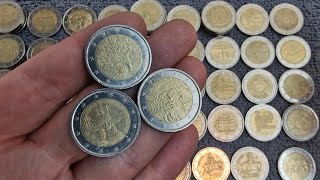 1000€ 2 euro coin hunt Rare Collectable coins Which coins were found Lets see them [upl. by Anat941]