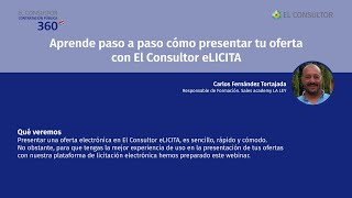 El Consultor eLICITA  Aprende paso a paso como presentar tu oferta [upl. by Nylg126]