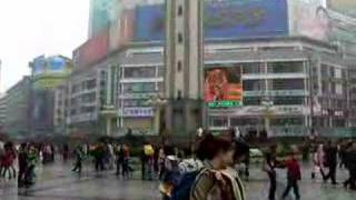 China Chongqing City downtown walking street 重庆市中心的步行街 [upl. by Artened]