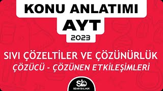 24 Çözücü  Çözünen Etkileşimleri  Ünite 3 11Sınıf  AYT Kimya 2023 [upl. by Hanson]