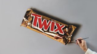 Twix Bar  Oil Painting  3D Art [upl. by Airliah223]