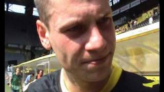 BVB Trainingsauftakt 04072010 Westfalenstadion Lukasz Piszczek Mitch Langerak Robert Lewandowski [upl. by Ettenajna]