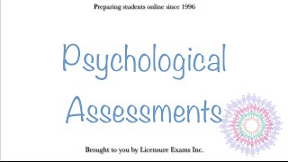 Psychological Assessments  ASWB NCE NCMHCE MFT Exam Prep and Review [upl. by Linker]