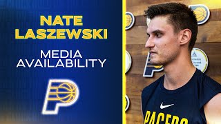 Indiana Pacers PreDraft Workouts Nate Laszewski Media Availability May 31 2023 [upl. by Allcot126]