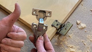 Upgrading a kitchen cabinets to self closing hinges [upl. by Lsil]