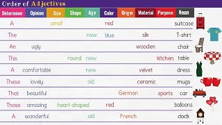 How to Put Adjectives in the Correct Order  Order of Adjectives in English Grammar [upl. by Simpson626]