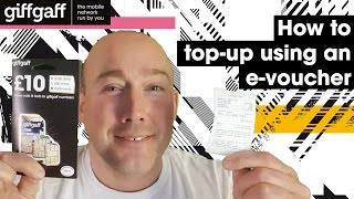 How to topup using an evoucher  tutorial  giffgaff [upl. by Weissmann]