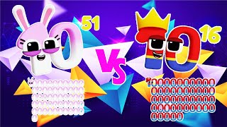 Wonderland Numberblocks Counting By 10s51 vs 10s16 [upl. by Siblee]