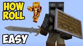 Minecraft Epic Fight Mod how to ROLL EASY 2024 [upl. by Ramyaj]