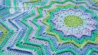 How to Crochet the RIDGED Round Ripple Blanket [upl. by Rianon]