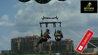 Parasailing in Clear Water Beach USA  First Time Parasailing  Beach Activity Parasailing [upl. by Oscar]