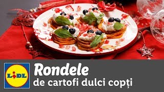 Rondele de cartofi dulci cu branza feta si iaurt grecesc • reteta Bucataria Lidl [upl. by Rahm896]