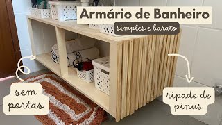 COMO FAZER UM ARMÁRIO DE BANHEIRO SIMPLES E BARATO [upl. by Wenz]