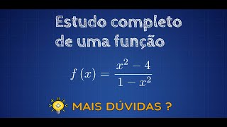 Estudo completo de uma função  Exercício 1 [upl. by Obidiah]