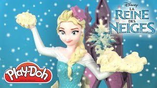 Play Doh Elsa la Reine des Neiges Palais de Glace Magique Pâte à modeler [upl. by Bright]