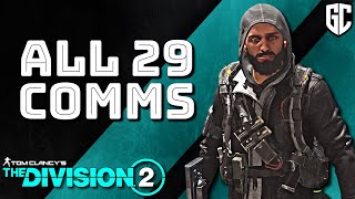 All 29 First Rogue Manhunt Comms  The Division 2 [upl. by Ewer]