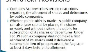 APPLICATION AND ALLOTMENT OF SHARES COMPANY LAW [upl. by Zaslow18]