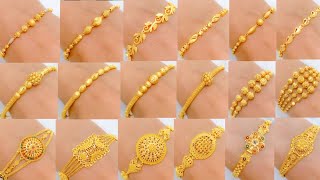 Latest Gold Ladies Bracelet Design With Weight and Price  Gold Bracelet Design Light Weight 2022 [upl. by Triley]