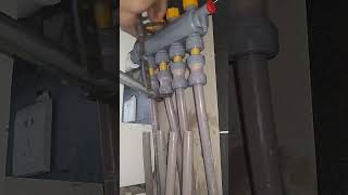 Heating pipe installation process Good tools andmachinery make work easy [upl. by Melitta]