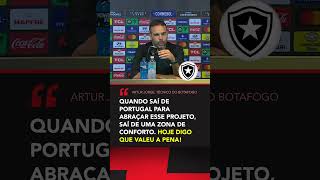 Artur Jorge 🤝 Fogão 🔥 Ele chegou pra fazer história com o Botafogo shorts [upl. by Eizzik]