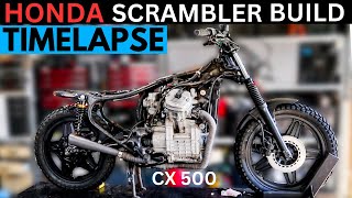 Honda ★ CX500 Scrambler Build TIME LAPSE From The Beginning [upl. by Eyllom]