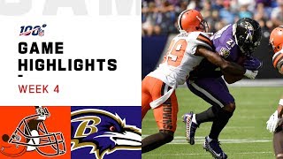 Browns vs Ravens Week 4 Highlights  NFL 2019 [upl. by Schwenk684]