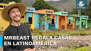 ¡MrBeast lo hace de nuevo Regala 100 casas a familias vulnerables [upl. by Lesser426]