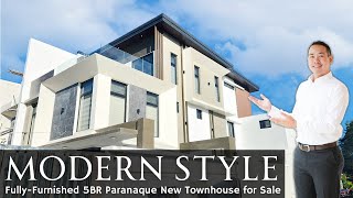 House Tour P96 ·quotFullyFurnished SOPHISTICATED and Practicalquot· BF Homes New 5BR Townhouse for Sale [upl. by Celeste]