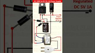 AC 220V to DC 5V Regulated Power Supply  How to Convert 220V AC to 5V DC  Regulated DC PowerSupply [upl. by Swarts]