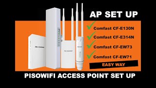 Comfast CFEW71  CFEW73  Comfast CFE314N  CFE110NV2 Access Point AP Setup for PISOWIFI 2023 [upl. by Adlev607]