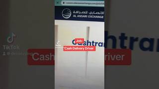 Cash Delivery Driver Job in Exchange Dubai uaejobs shorts video deiratyping traveltence [upl. by Airotnahs]