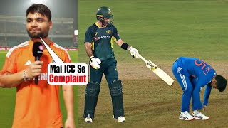 Glenn Maxwell insulted Rinku Singh by hitting bat on his hips during Ind vs Aus 3rd T20 [upl. by Anem]