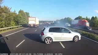 Coach crash avoided on the M40 dash cam [upl. by Socrates]