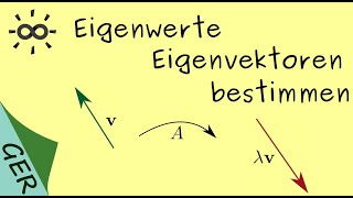 Bestimmung von Eigenwerten und Eigenvektoren einer Matrix [upl. by Icul523]