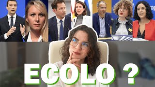 EUROPEENNES  Qui a le programme le plus écolo   3 minutes par programme [upl. by Essyla380]