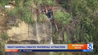 This rare waterfall in Southern California only appears after heavy rainfall [upl. by Iadrahc]