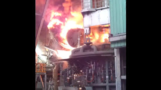 Furnace China 100kAmps test run internal explosion [upl. by Nonnaehr]