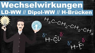 Einfach erklärt LondonDisperions DipolDipol HBrückenWechselwirkungen 4k 60Fps [upl. by Nirehtak906]