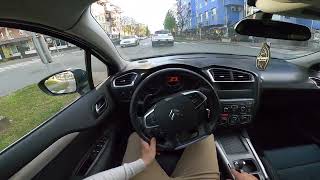 Onboard Driving Citroen C4 2012 16 HDI POV City [upl. by Alistair]