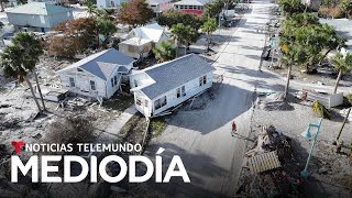 Miles siguen sin luz en Florida y en Carolina del Norte no tienen agua  Noticias Telemundo [upl. by Lenee]