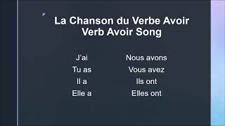 Chanson du verbe avoir  Avoir Song [upl. by Ydnyl]