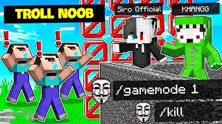 KHANGG VÀ SIRO BEDWARS THỬ THÁCH 24H TROLL NOOB BẰNG GAMEMODE 1 VÀ LỆNH KILL TRONG MINECRAFT [upl. by Atteoj772]